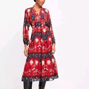 Floral Bow Midi Dress - Small - NWT